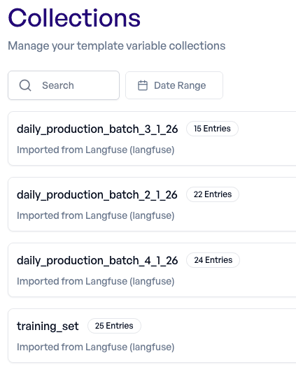 elluminate import dialog showing Langfuse integration