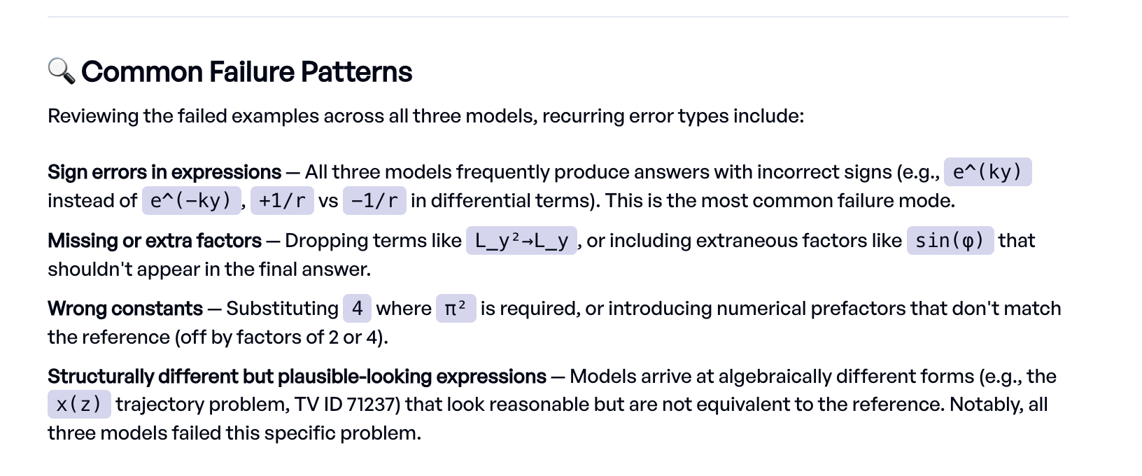 elluminate Eval Agent summary of FrontierScience benchmark results